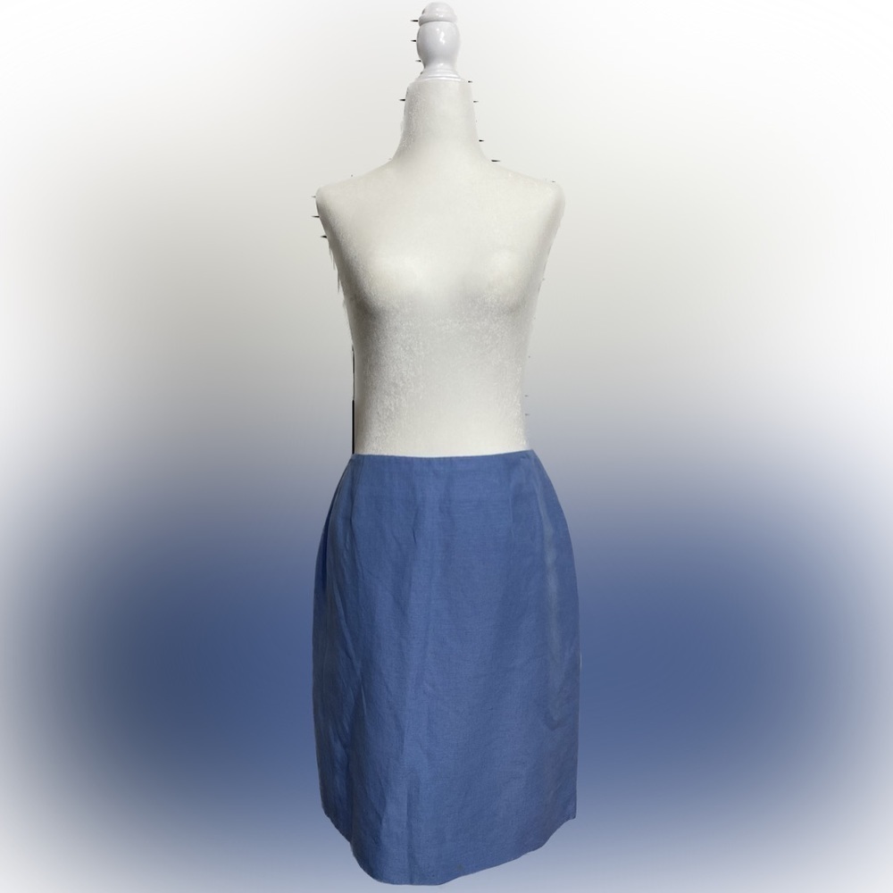 4P Casual Corner Annex Petite Blue Suiting Skirt